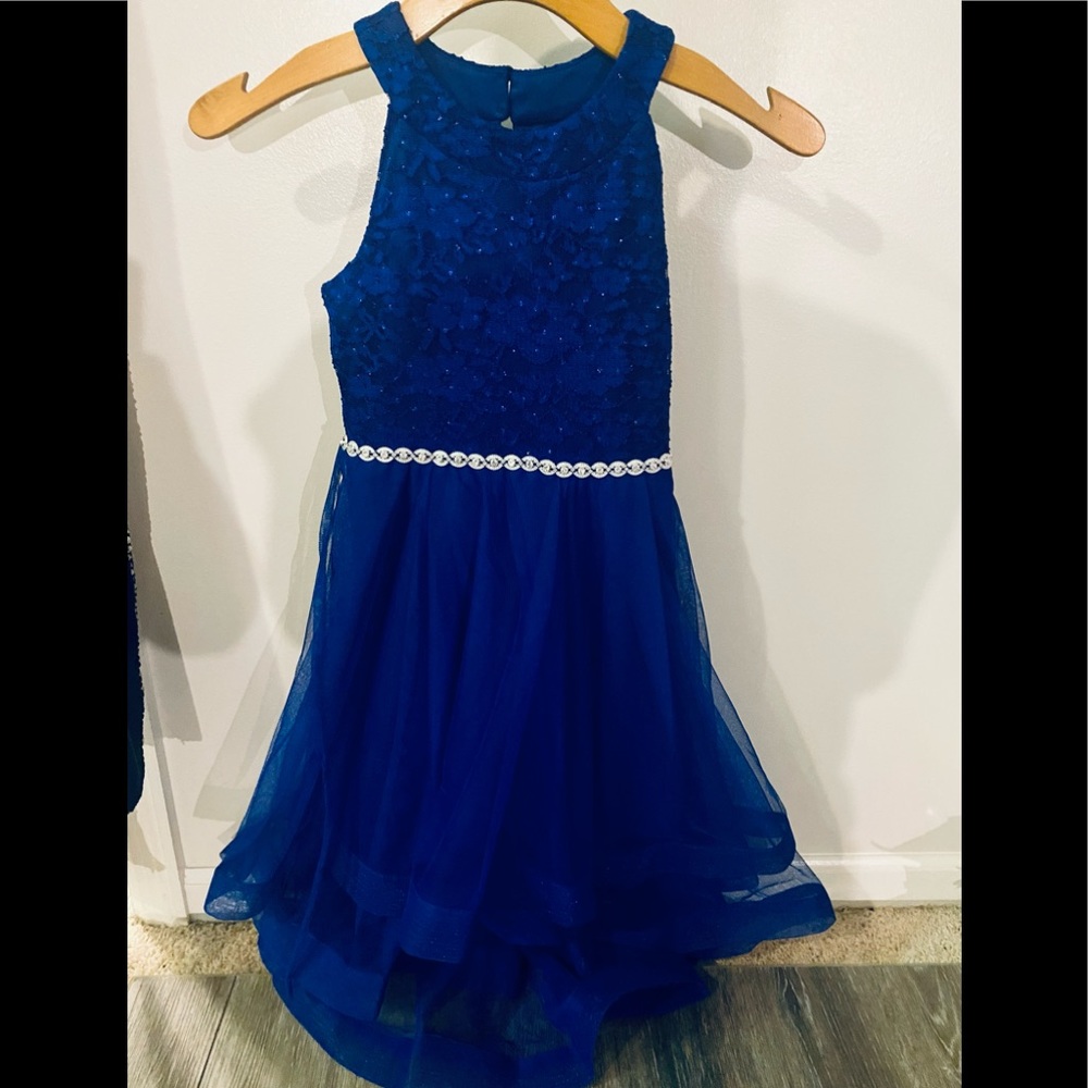 Gorgeous Royal Blue Hi/Low Dress, Worn Once, Speechless Kids Size 7 💙